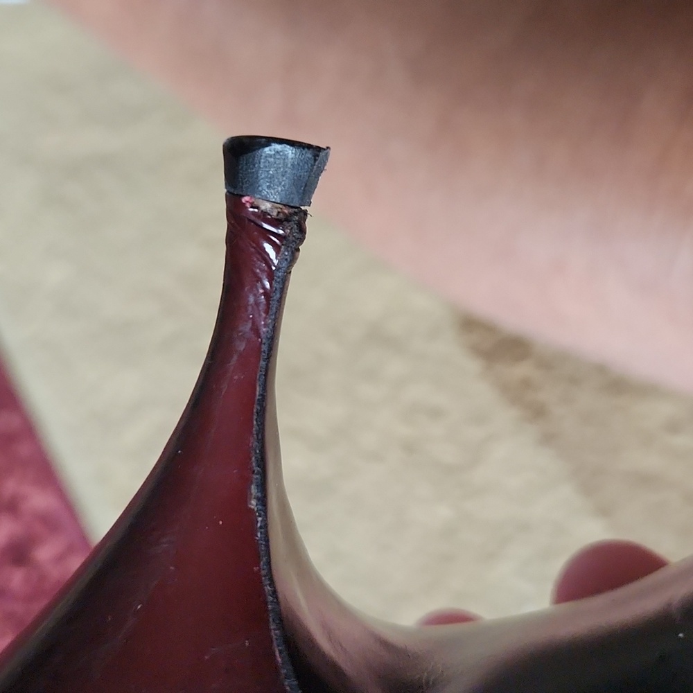 Celine Burgundy Women's Heels - Picture 10 of 10